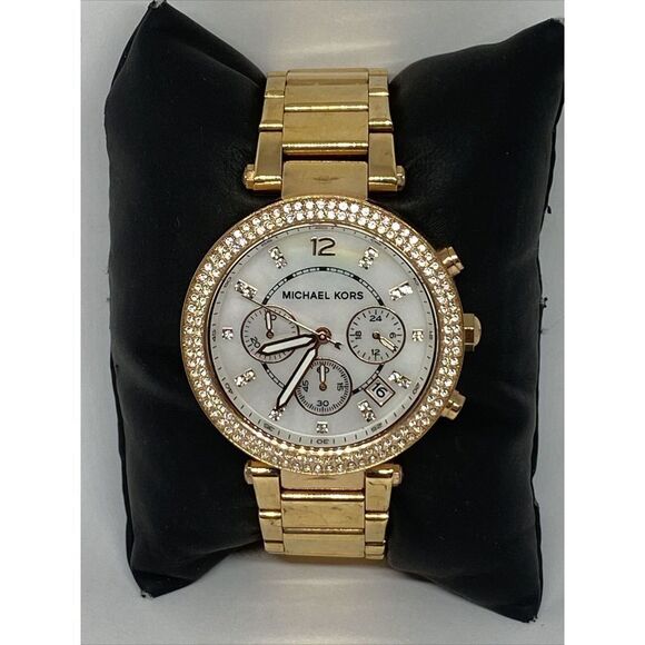 Michael Kors Parker MK5491 Womens Stainless Steel Analog Dial Quartz Watch WO351 - Picture 1 of 12